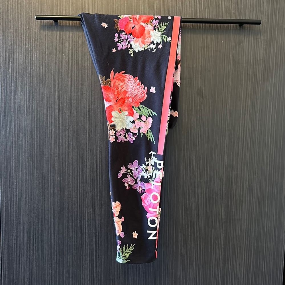 Peloton Asian Pacific Islander black floral leggings